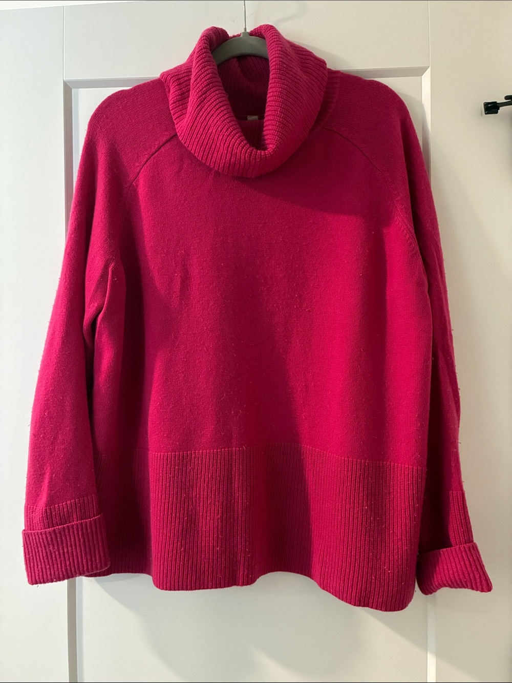 Athleta Magenta Cowl Neck Turtleneck Sweater